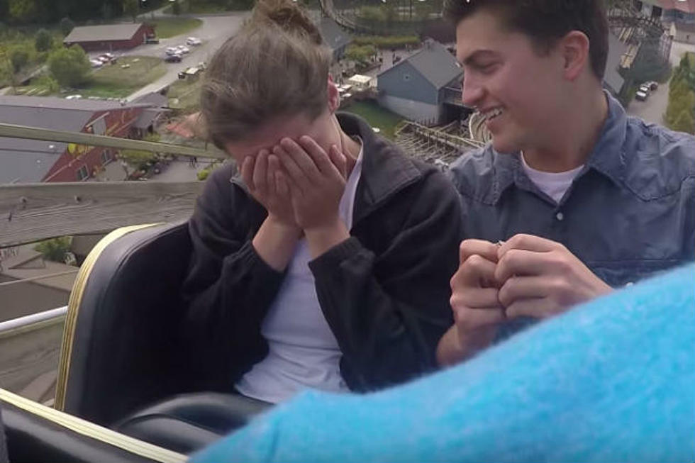 He’s Really Brave:  Man Proposes at the Top of a Roller Coaster [VIDEO]