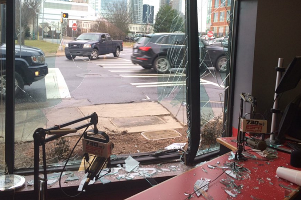 Radio Show Interrupted When Car Crashes into Studio [AUDIO]