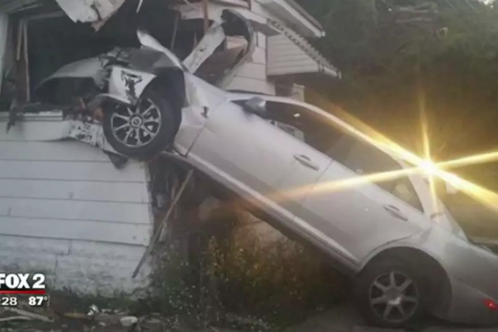 Car Flies 40 Feet in the Air Before Landing in Detroit Area Home [VIDEO]