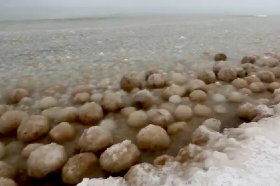 Ice Balls Form in Lake Michigan