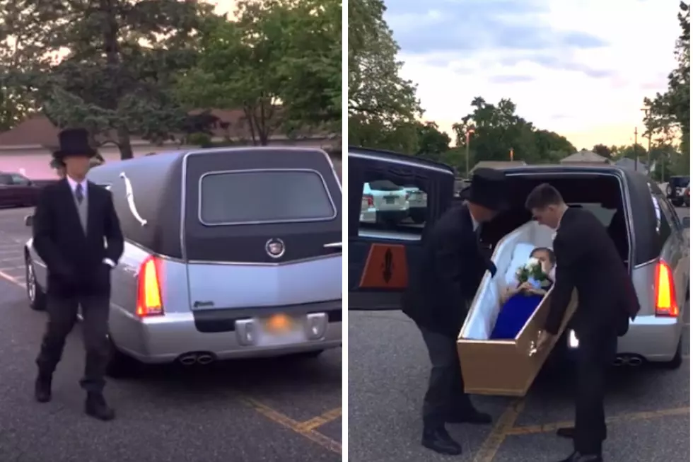 Teen Arrives at Prom in a Coffin (and hearse!) [VIDEO]