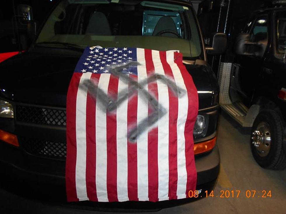 American Flag Defaced with Swastika Hung on Michigan Overpass [PHOTO]