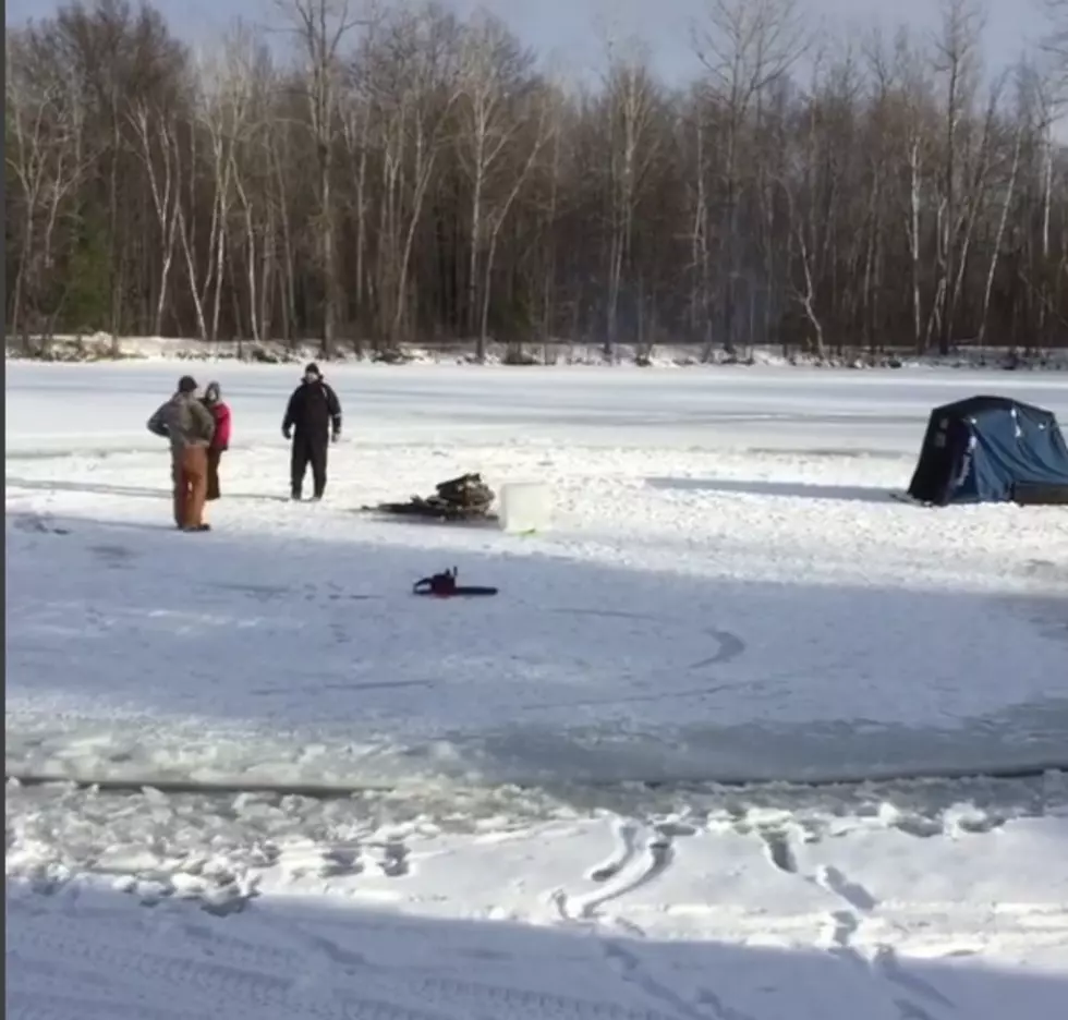 Michigan Men Make an &#8216;Ice Carousel&#8217; Out Of Frozen Pond [VIDEO]