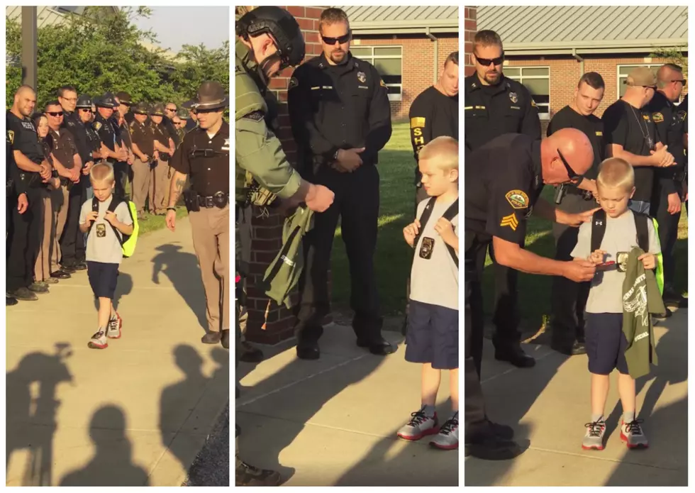 Five-Year-Old Boy Gets a Special Welcome Back to School After His Father’s Death