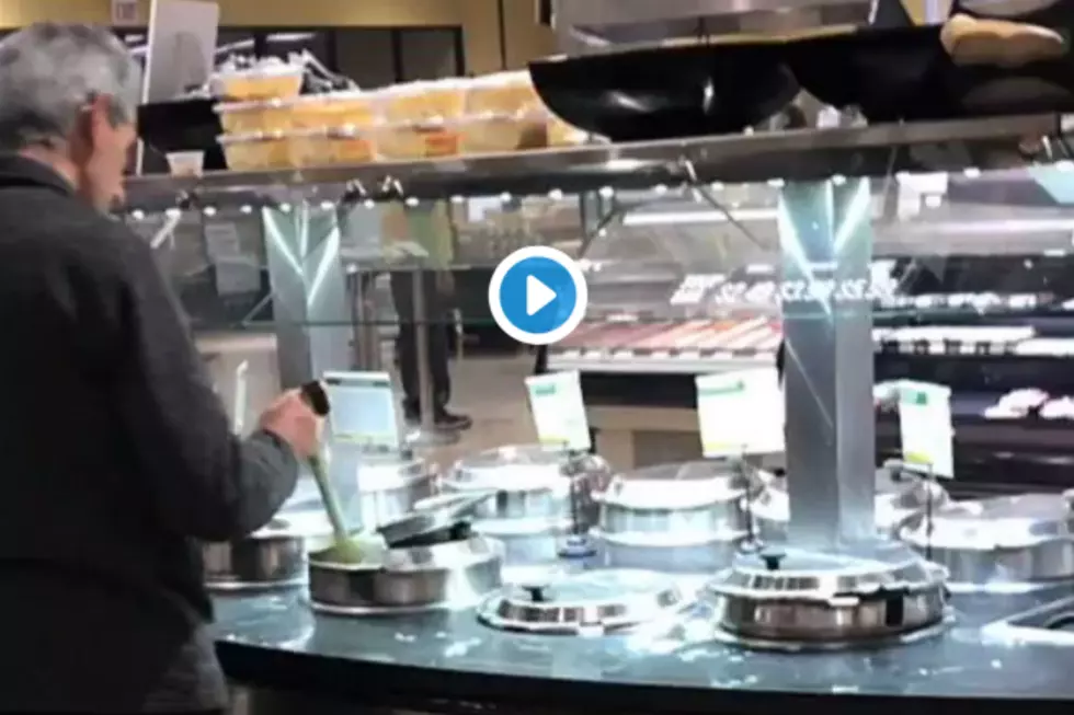 WTH? Dude Sips Soup Right Out of the Ladle at a Salad Bar [VIDEO]