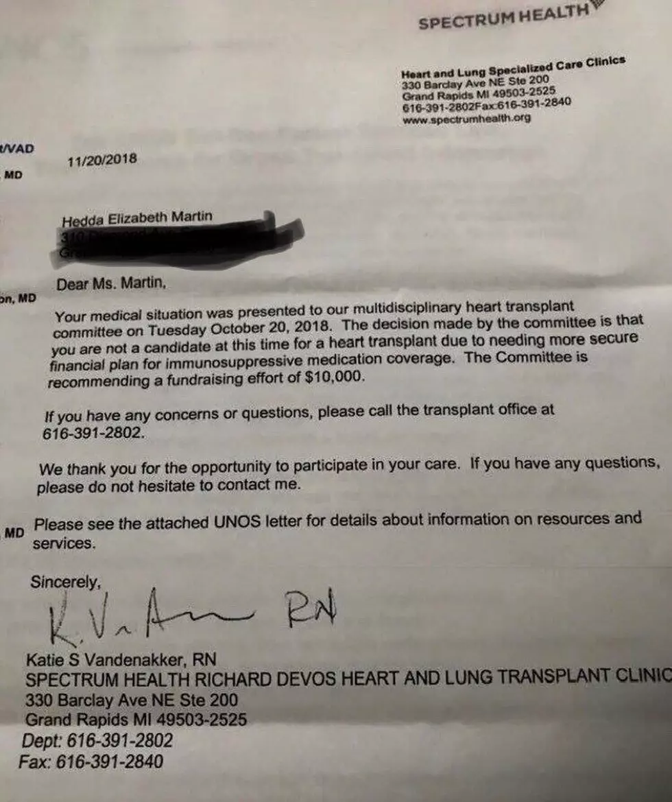 Hospital Tells Michigan Woman to Fundraise $10K for a Transplant