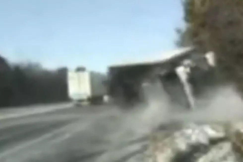Truck Nearly Slams Into Motorist + Police Officer on Illinois Highway [VIDEO]