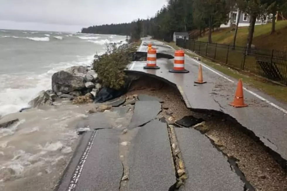 Storms Cause Road Collapse on Mackinac Island