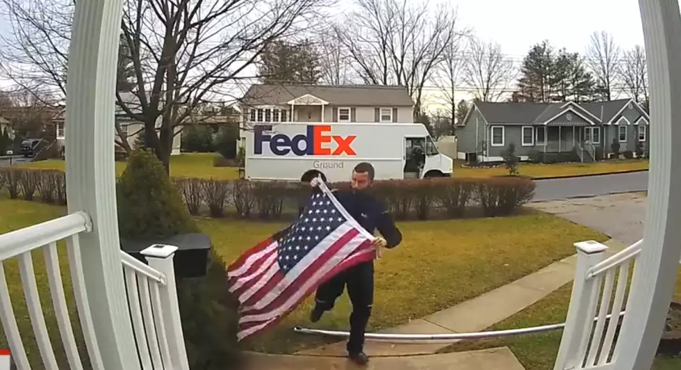 FedEx Driver Picks Up Blown-Away Flag for Resident – The Good News