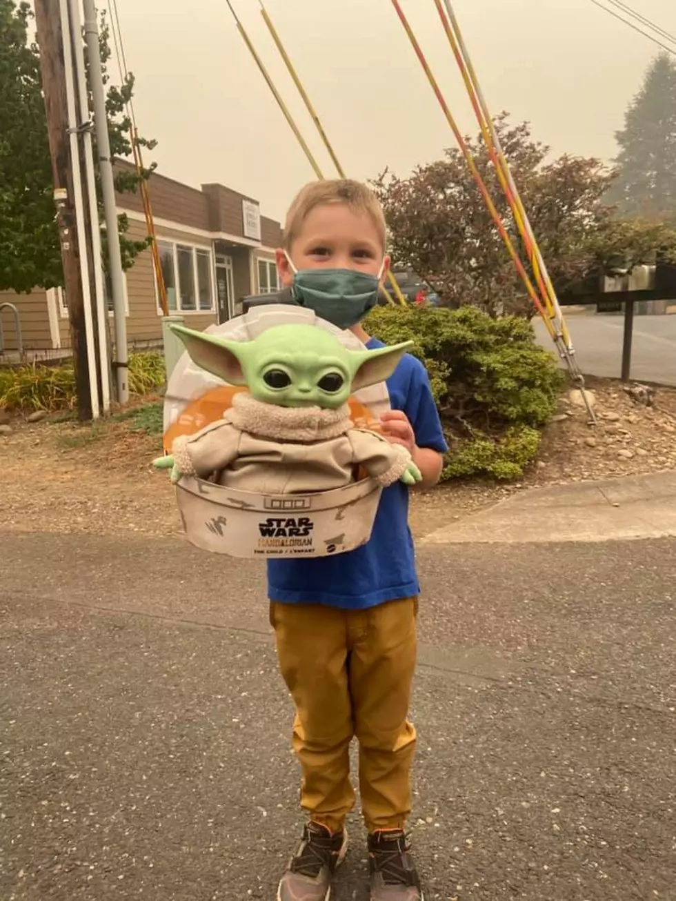 This Little Boy Gave His Baby Yoda to West Coast Firefighters