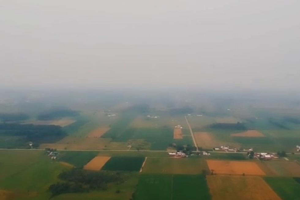 Check Out Drone Footage of Wildfire Smoke Over Mid-Michigan