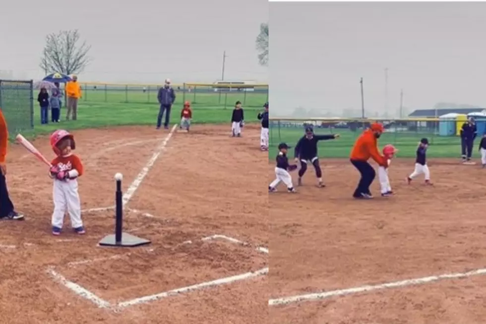 This Port Huron Toddler Doesn’t Understand T-Ball Yet – But She’ll Get the Idea