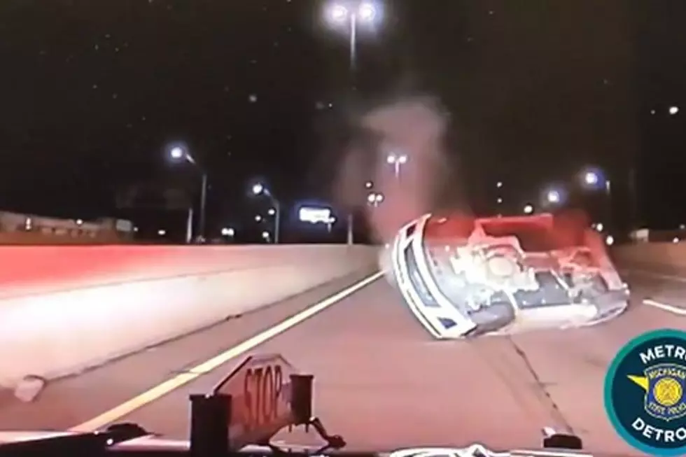 MSP Dashcam: Watch Camaro Flip Over While Fleeing Michigan State Police