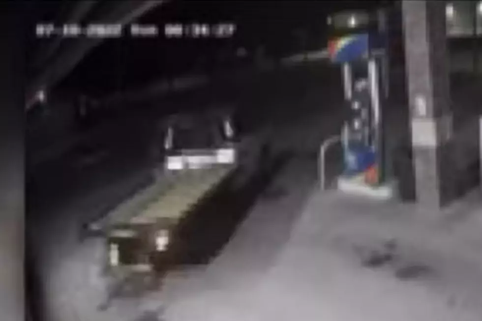 Watch: Thief Intentionally Slams Truck Into Melvindale Gas Station to Gain Entry