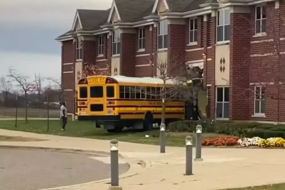 School Bus Crashes Into Michigan Elementary School