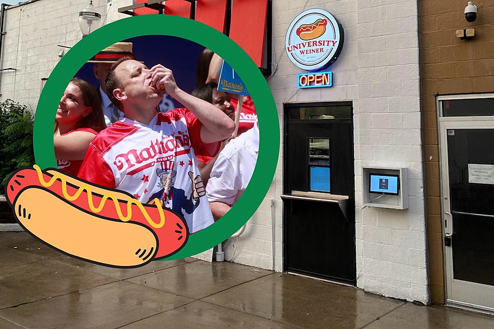 Hot Dog Eating Champ Stops at East Lansing's New Weiner Shop
