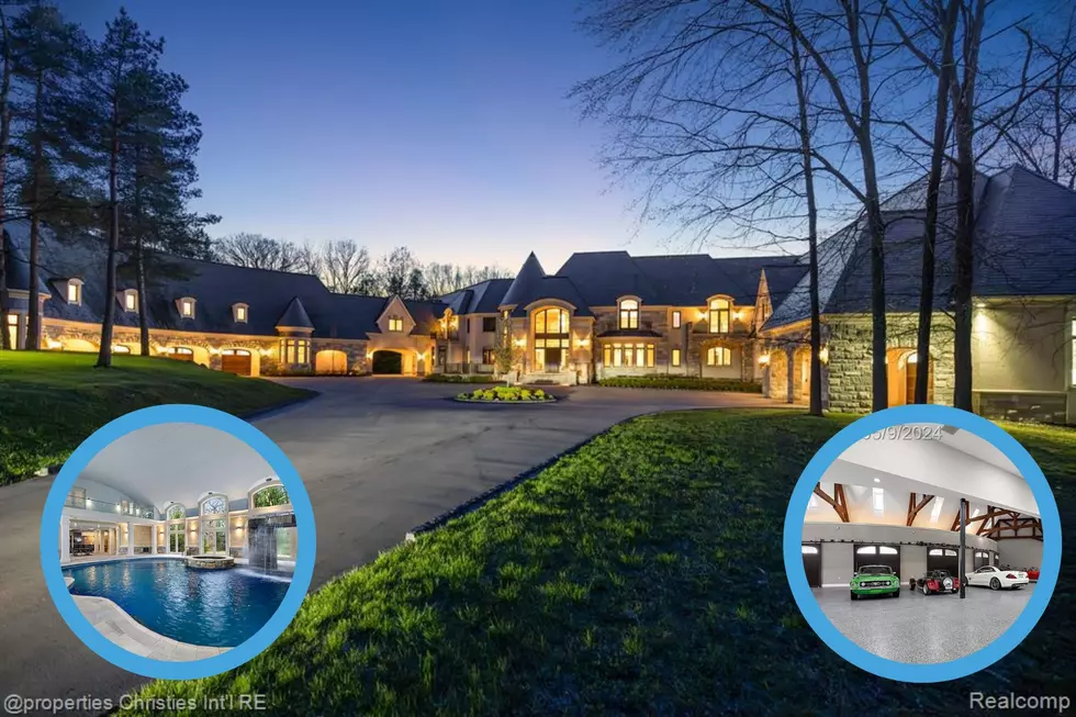 This Michigan Mega Mansion Has an Indoor Pool + a 15-Car Garage