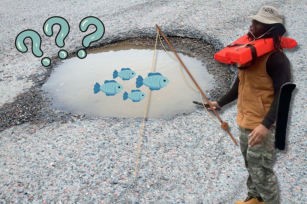 Muskegon Man Fishes In Potholes To Show Ongoing Road Problems
