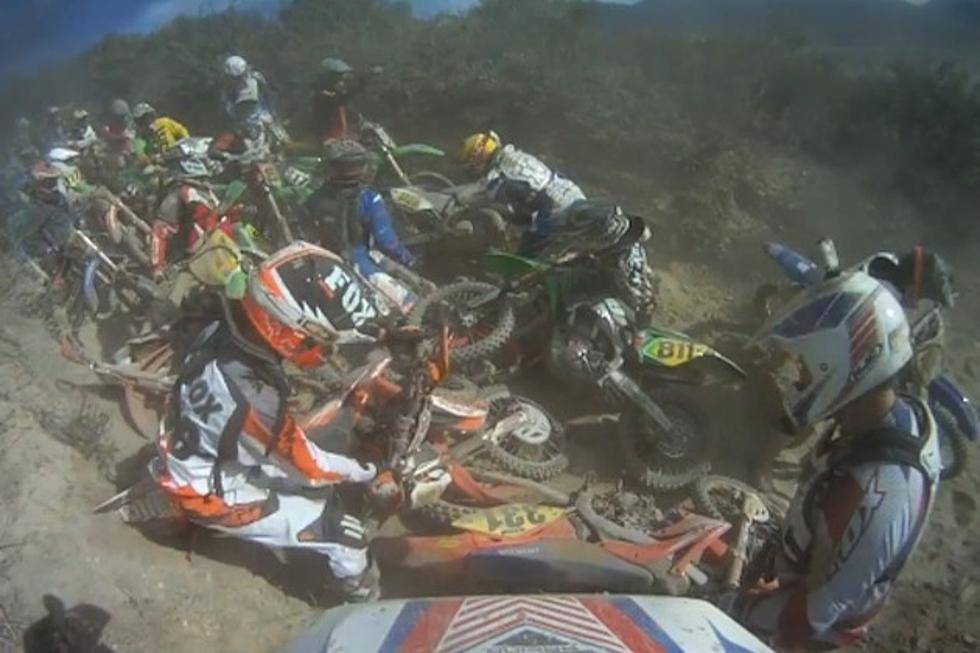 Off Road Race Leads to Scary Motorbike Crash [VIDEO]