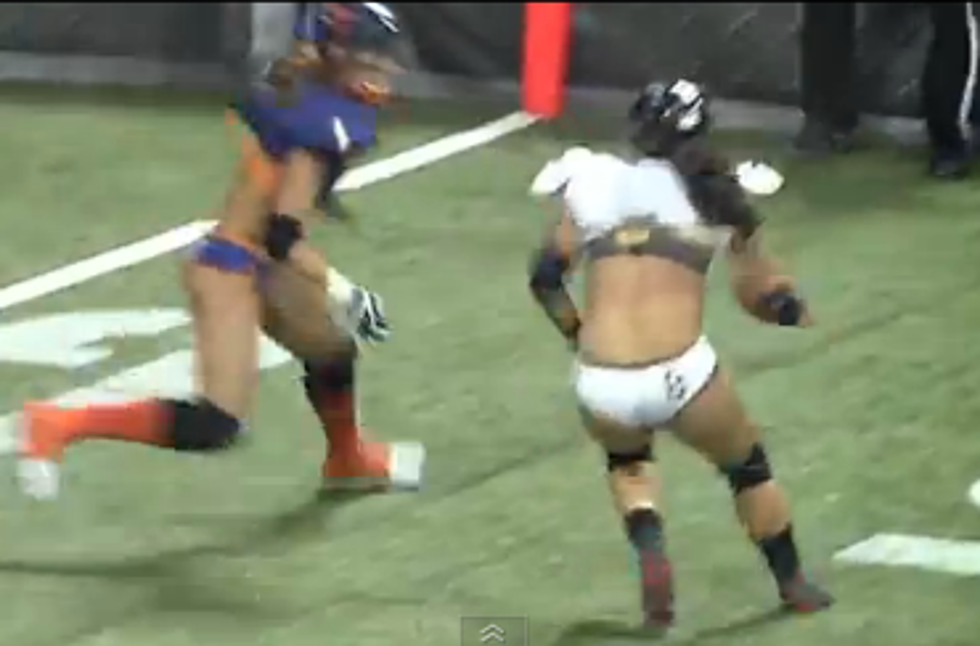 Lingerie Football QB Delivers Epic Forearm Shiver [Video]