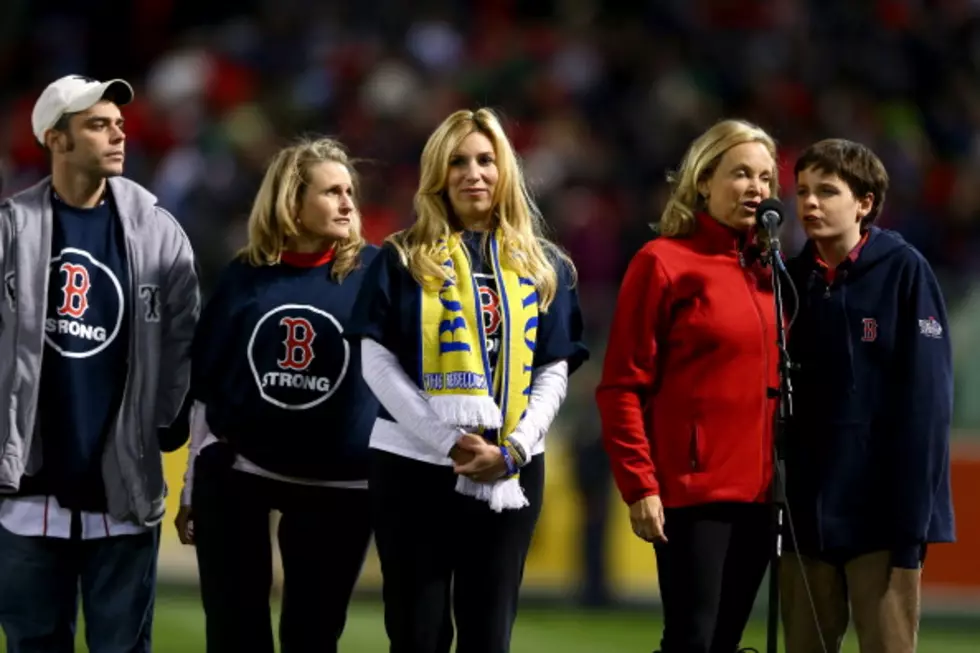 Boston Marathon Survivors Honored On Field During Game 2 of World Series