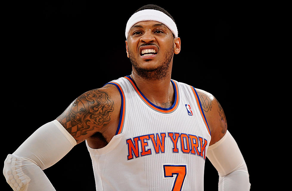 Carmelo Anthony Sidelined with Sprained Ankle