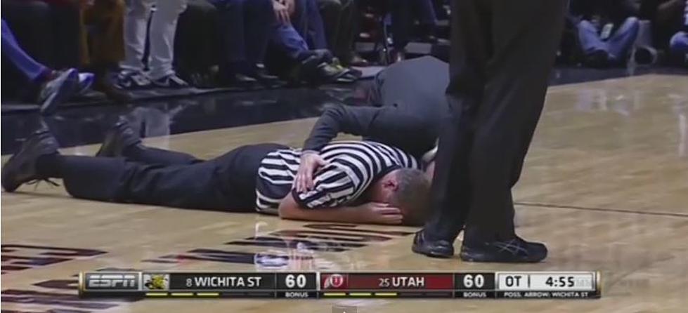 Another College Basketball Referee Knocked Out After Jump Ball [VIDEO]