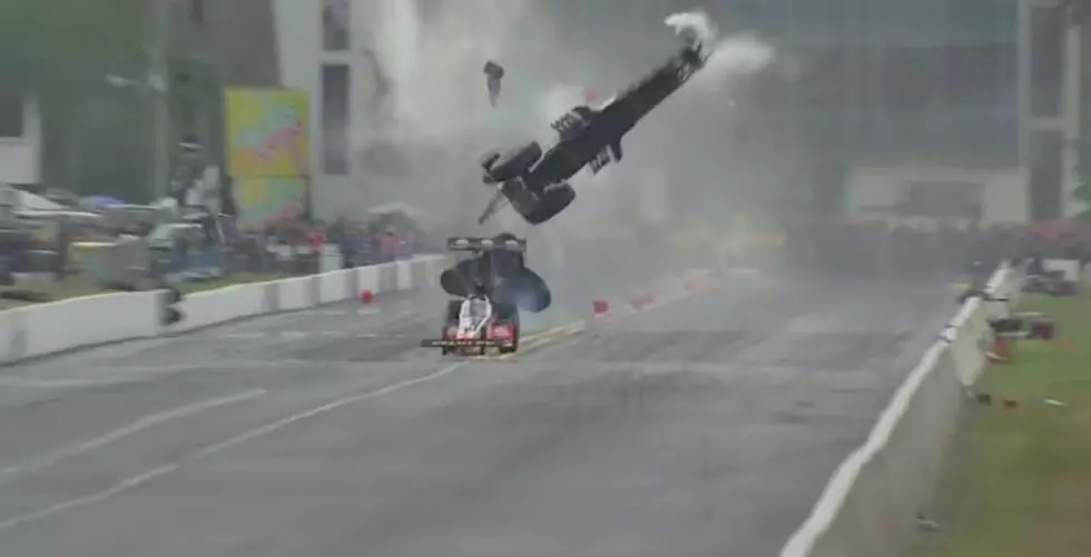 NHRA Driver Walks Away from Accident After Car Splits in Half [VIDEO]