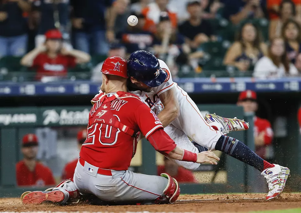 Angels' Lucroy Carted Off, Hospitalized After Collision