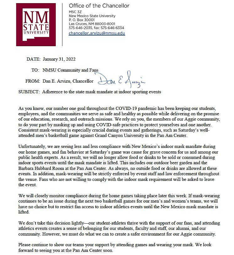 NM State Clear Bag Policy - New Mexico State University Athletics