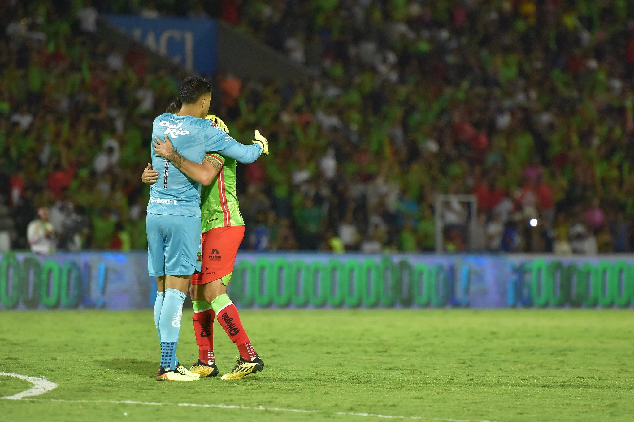 FC Juarez player LUIS RODRIGUEZ (28) celebrates a goal during the second  half of a Leagues Cup soccer match at Austin's Q2 stadium on July 29, 2023. FC  Juarez dominated the action