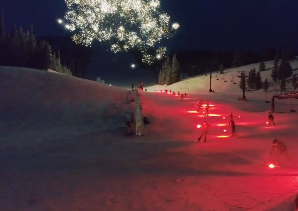 Watch Aerial Footage of Montana Skiiers Torchlight Parade