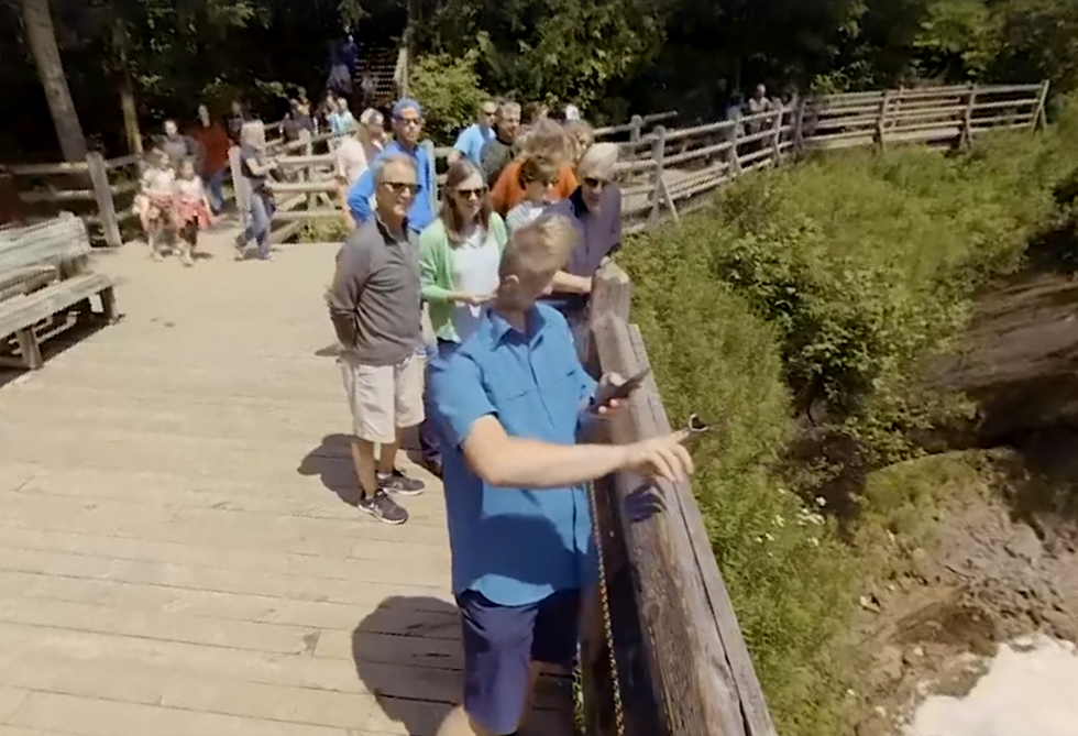 Strange Looking Dude With A Butterfly In This Awesome 360 Video From Tahquamenon Falls