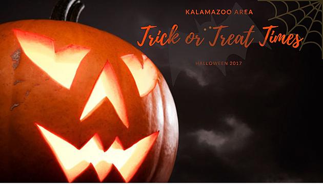Halloween Trick or Treat Times in the Kalamazoo Area for 2017