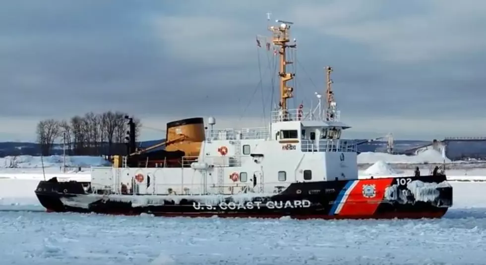 Coast Guard Ships Breaking Up Ice in the Great Lakes