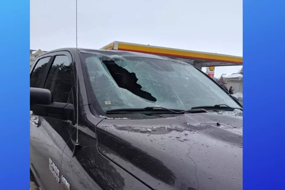 Falling Mackinac Bridge Ice Just Destroyed This Truck&#8217;s Windshield