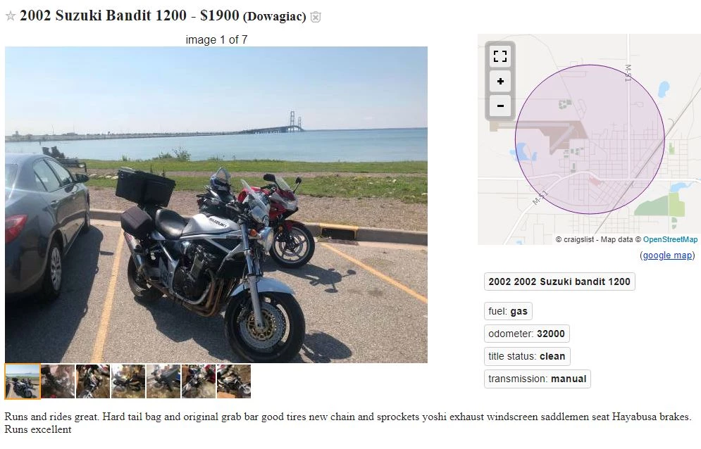 10 Motorcycles For Less Than 2 500 On Craigslist Kalamazoo On Craigslist Kalamazoo