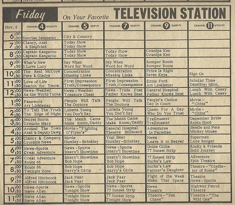 Feel The Memories With This 1960s St Cloud TV Program Listing