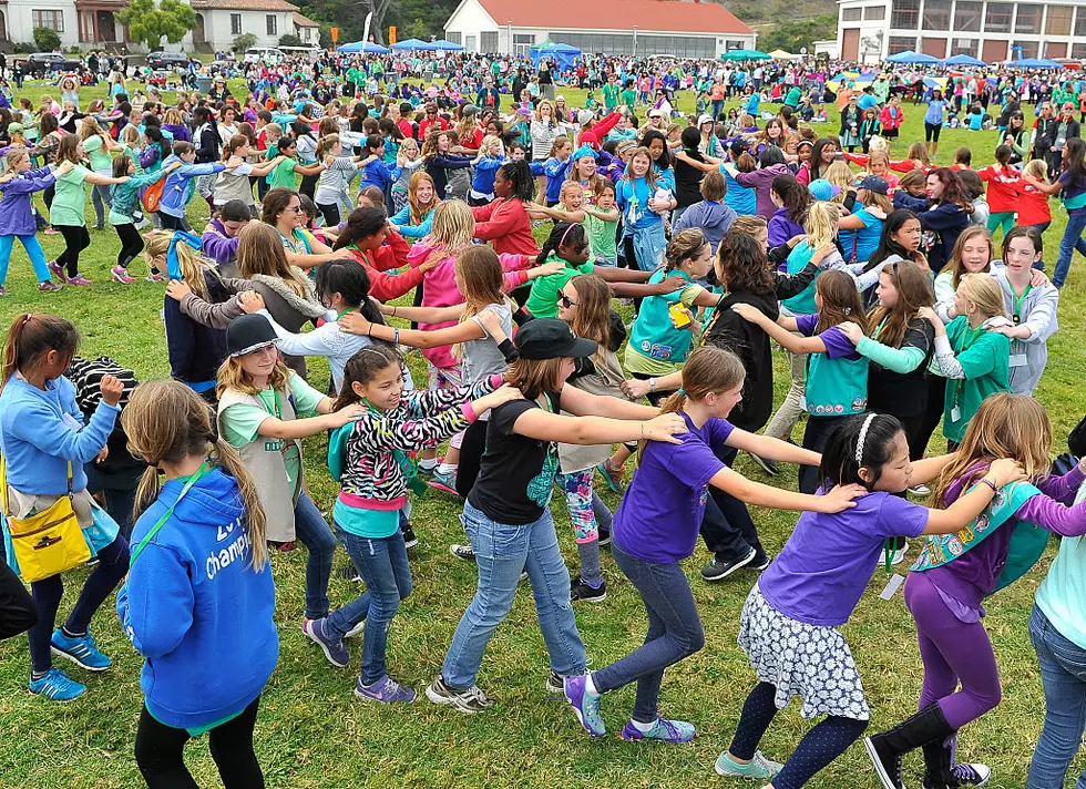 Girl Scouts Of The USA And National Park Service Host A Girl Scout Bridging Ceremony At The Golden Gate Bridge