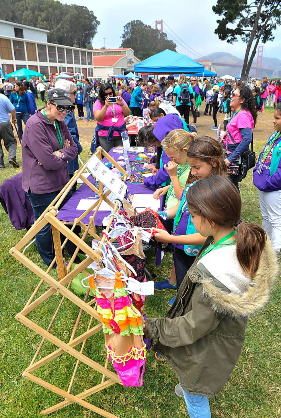 Girl Scouts Of The USA And National Park Service Host A Girl Scout Bridging Ceremony At The Golden Gate Bridge