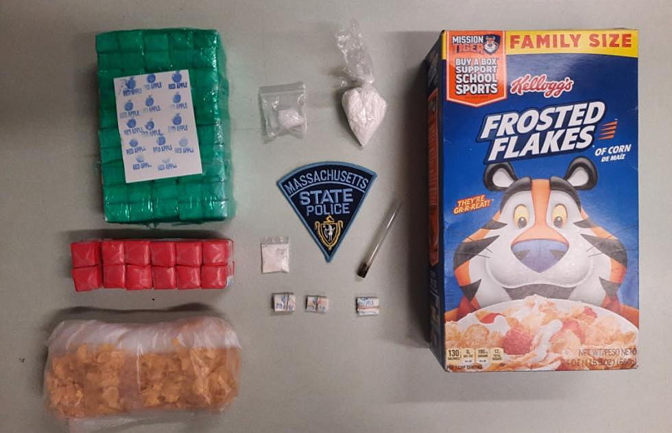 Mass State Police Arrest Two Vermonters After Finding Heroin Hidden In A Cereal Box