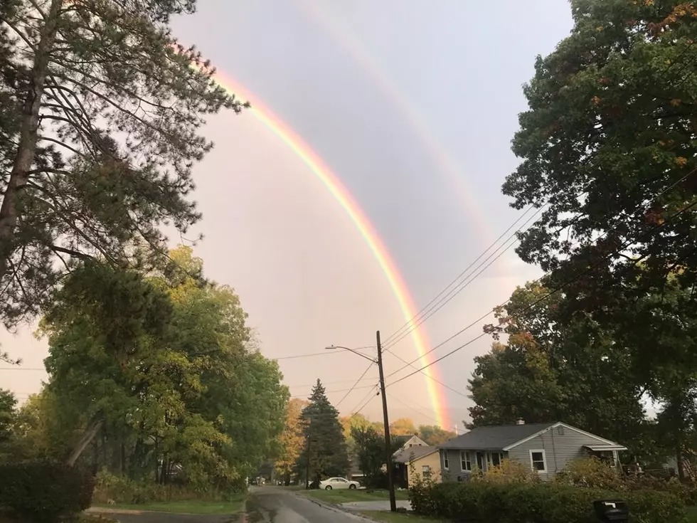 Great Way To End The Day–Double Rainbow Seen Over Pittsfield