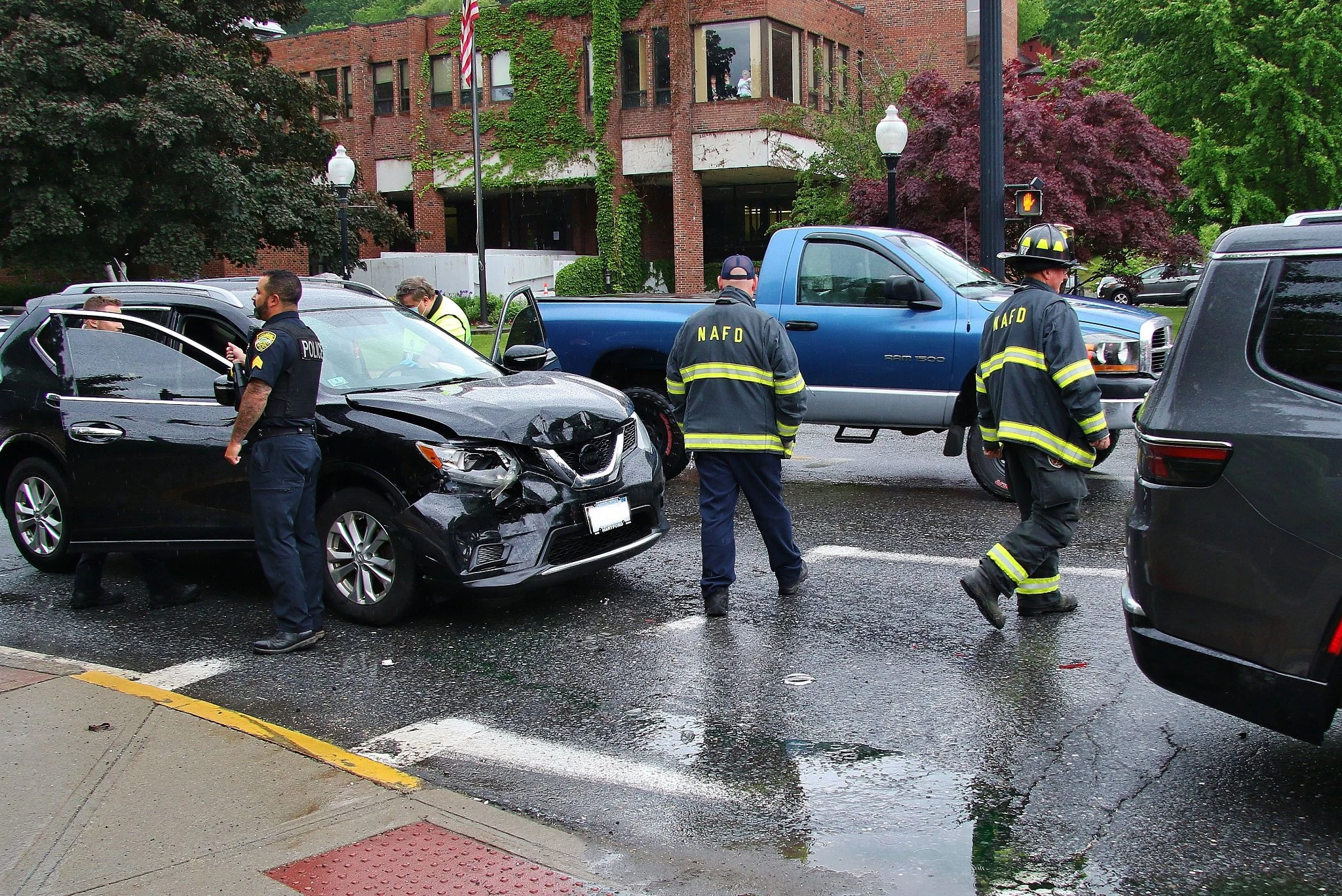 Two Vehicles Collide At A Busy North Adams Intersection photo