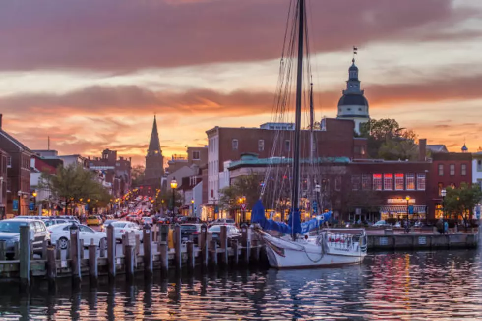 Twilight at Harbor at Downtown Annapolis, Maryland, USA