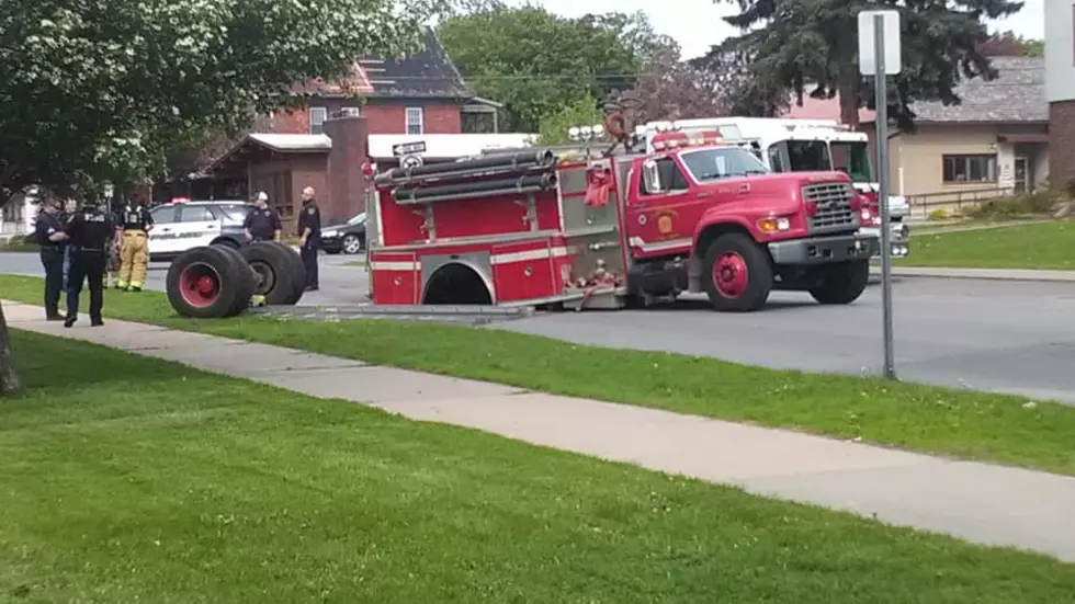 Northern New York Firetruck Loses Its Wheels on Way to Call