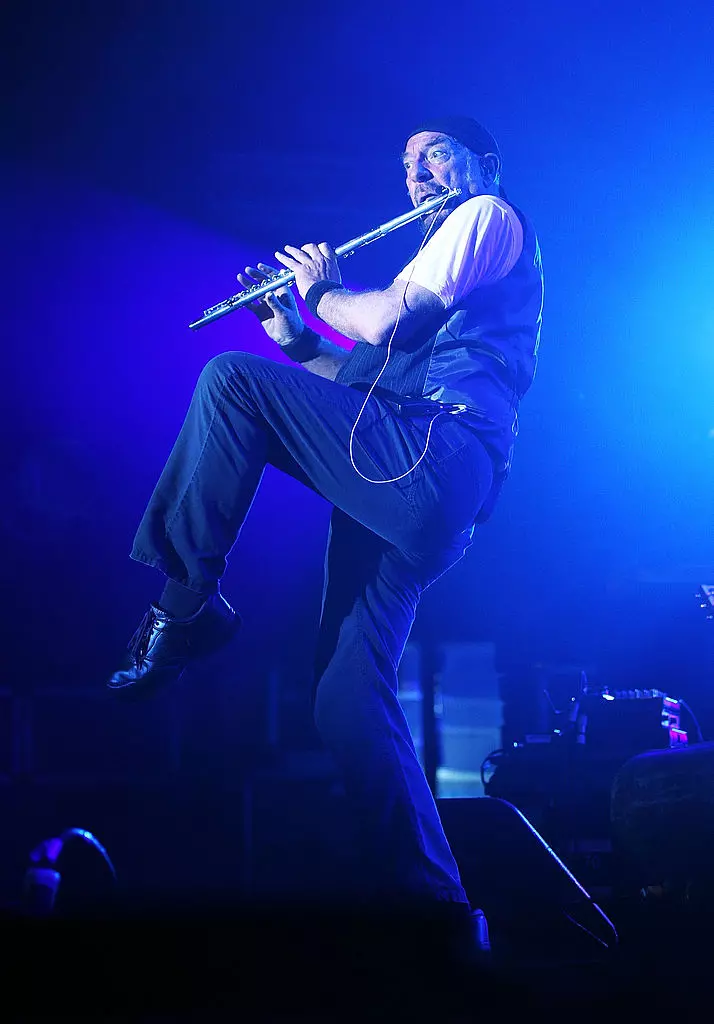 Ian Anderson of Jethro Tull on stage, 1970. Photo by Michael