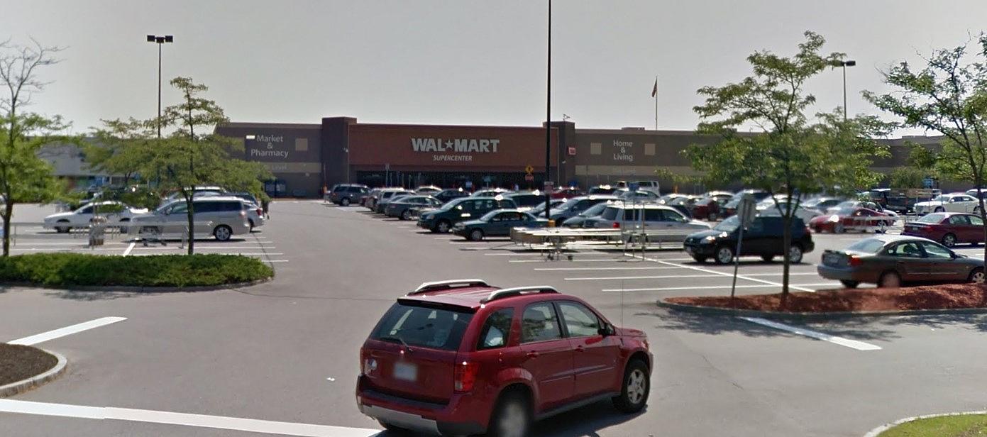 Walmart Supercenter Escalators Transport Customers Parking Stock