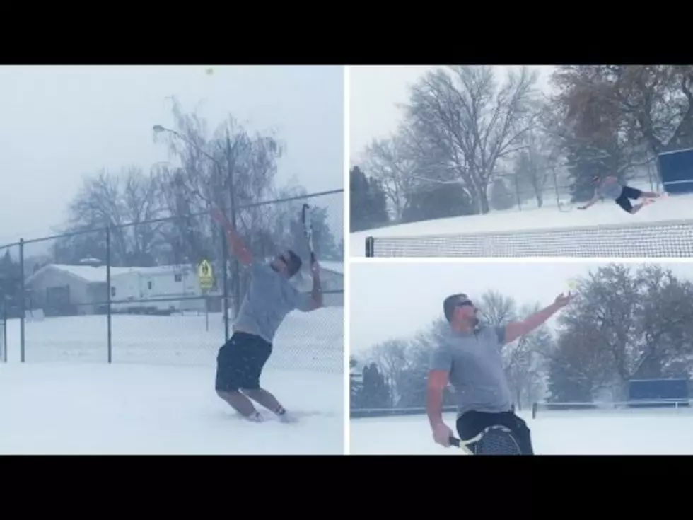 Twin Falls Residents Thumb Nose at Mother Nature by Playing Tennis in a Snowstorm