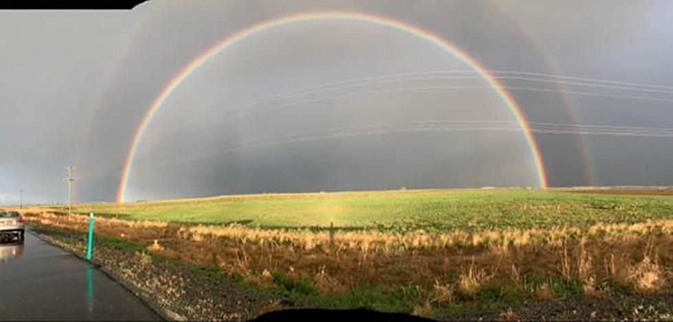 Southern Idaho Double Rainbow Is Nearly Perfect