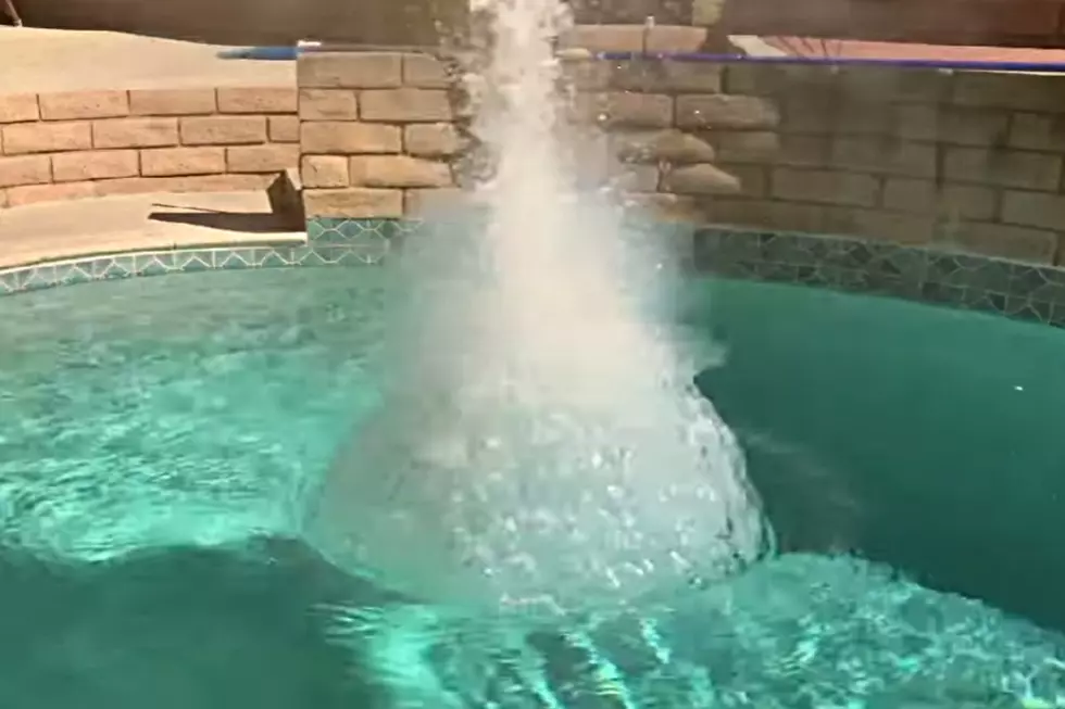 An M-1000 is detonated in a swimming pool. Credit: YouTube; Canva